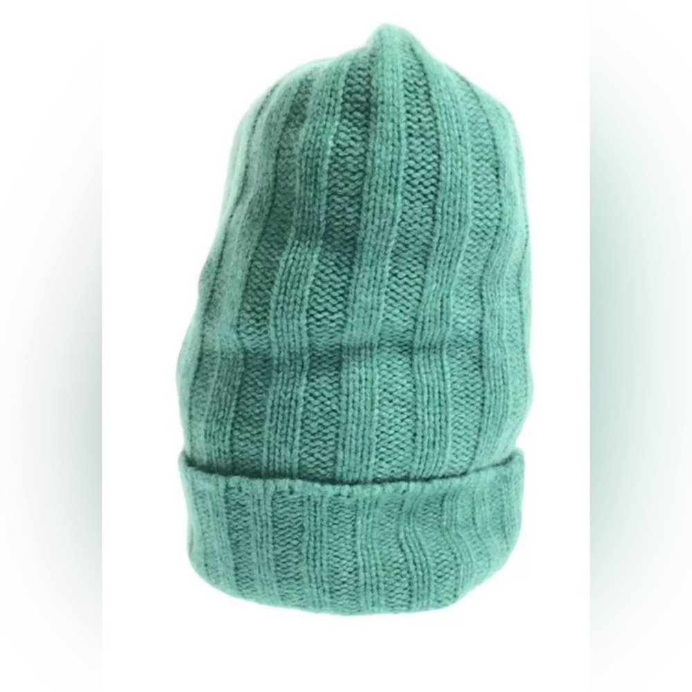 HOLD 4 AMANDA The Elder Statesman 100% Cashmere Beanie Hat GreenOnlyWornForPics - Picture 5 of 5